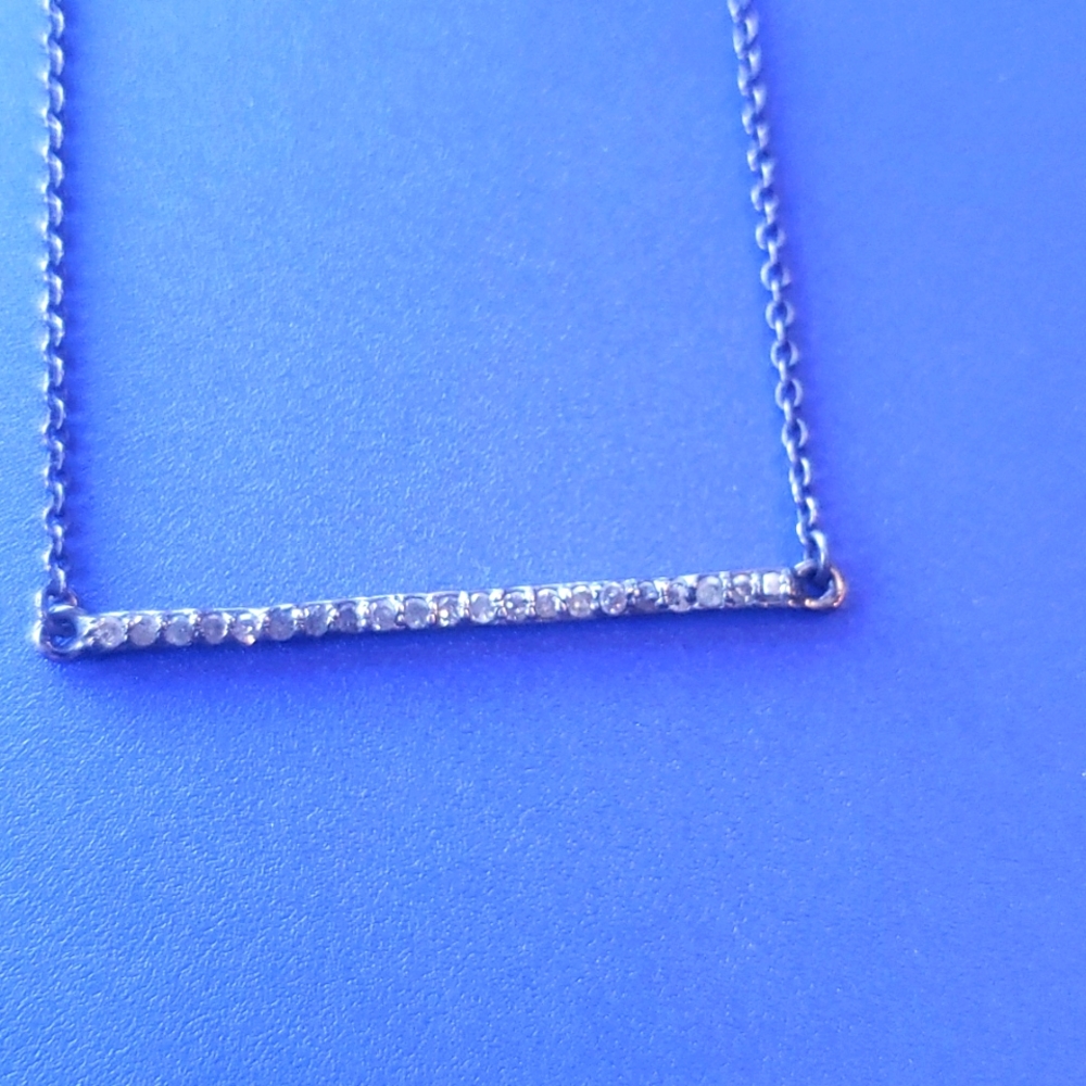 Adornia Diamond Bar Necklace